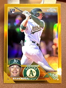 2023 Topps Chrome Update Gold Refractor Ryan Noda RC USC171 Athletics Rookie /50 - Bild 1 von 2