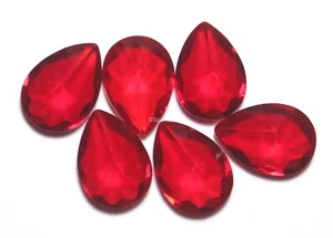 Lote de 10 piezas al por mayor de pera rubí roja creada en laboratorio hecha a mano facetada 4x12x16 mm - Imagen 1 de 4