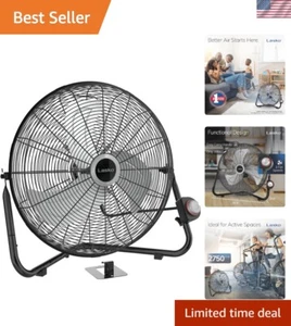 Portable 20-Inch High-Velocity Fan: Wall Mount & Floor Options, Safety Certified - Picture 1 of 9