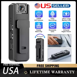 HD Mini Police Body Camera 1080P Video Audio Recorder Pocket Night Vision Cam - Picture 1 of 13