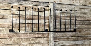 HANDMADE UK 6 PAIR WROUGHT IRON WALL MOUNTED WELLY WELLINGTON BOOT RACK STAND - Picture 1 of 6