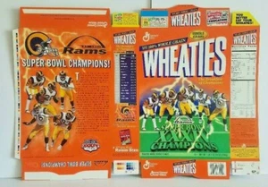 Caja plana de cereales de trigo St. Louis Rams Super Bowl Champs  - Imagen 1 de 1