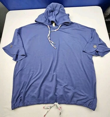 Sudadera con capucha para mujer Matilda Jane talla grande azul pulóver Pit to Pit 22 pulgadas manga corta Foto 1 de 4