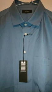 JOSEPH LUXURY STYLISH SHORT SLEEVE BLUE SUMMER SHIRT SIZE 40 - Picture 1 of 4