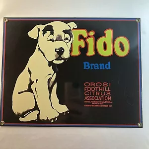 Vintage Ande Rooneys Porzellan emailliert Marke Fido Werbeschild 11,5x9 1993 - Bild 1 von 12