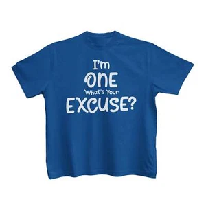 Funny Baby Boys T Shirt I'm One What's Your Excuse Cute Novelty Slogan For 1 Y.O - Picture 1 of 16