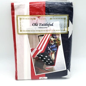 Tablecloth American Flag Stars Stripes USA United States American 52x70 Cloth - Picture 1 of 7