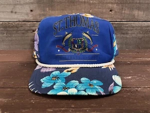 Sombrero Snapback ST. THOMAS EE. UU. Islas Vírgenes DE COLECCIÓN, FLORAL AÑOS 90 - DULCE - Imagen 1 de 9