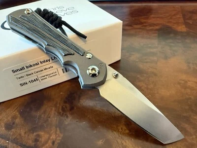 Cuchillos Chris Reeve Pequeños Inkosi Tanto MagnaCut Negro Micarta MANO IZQUIERDA SIN-1045 Foto 1 de 2