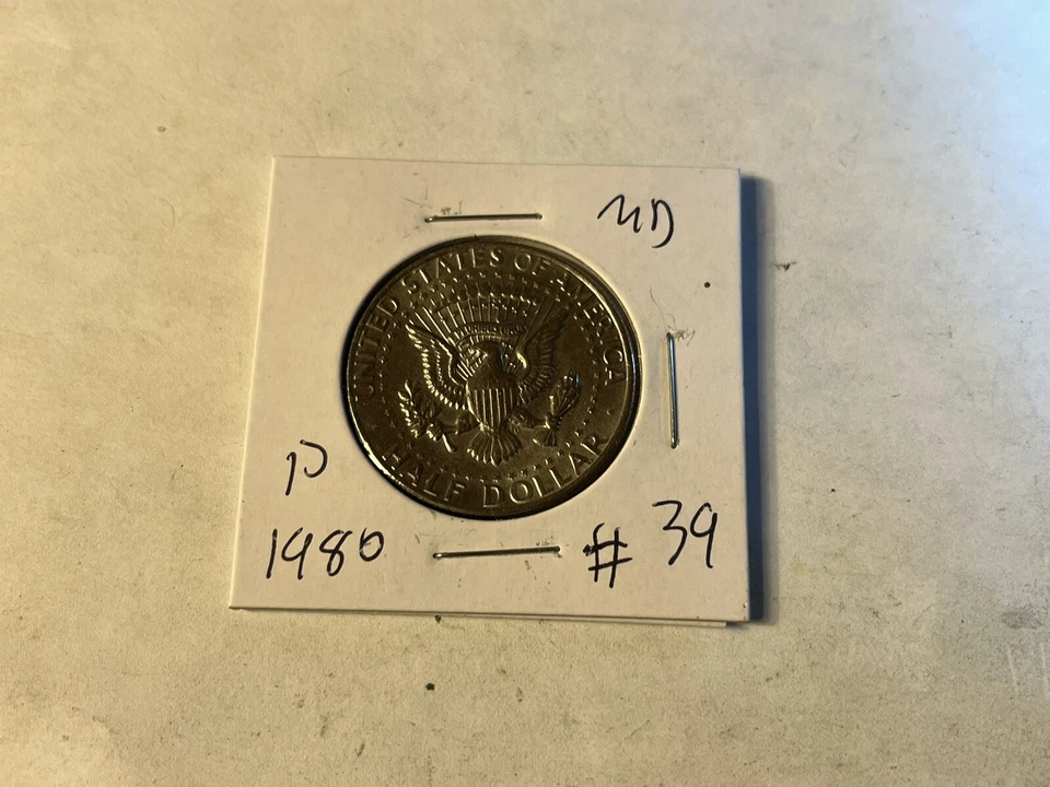 1980 P Kennedy Half Dollar 50 Cent Coin *RARE* Doubling #39 Whitesquirrelcoins - Image 1 of 4