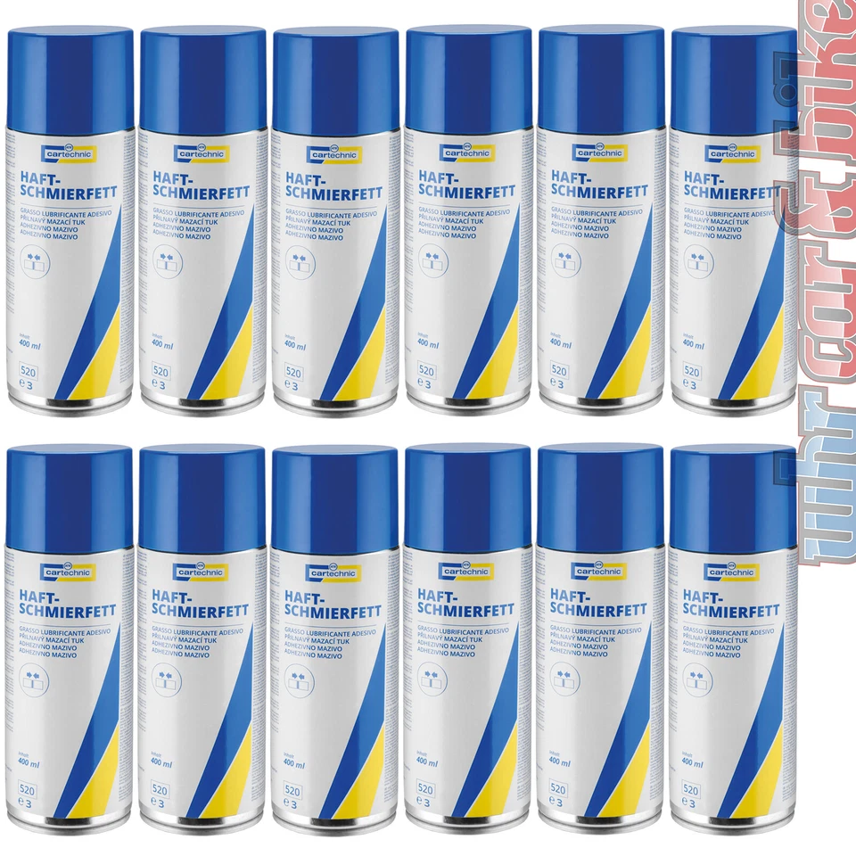 Haftschmierfett Rostschutz Fettspray Cartechnic 12x 400ml Fett teilsynthetisch