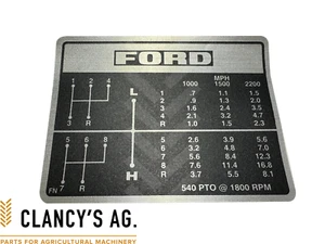 Gear Change Decal for Ford 4000 4100 4600 Tractors 8 Speed Shift C5NN7B292FN - Picture 1 of 2