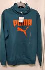 NEW WITH TAGS Men's Large L Puma Framed Up Hoodie Green Outerwear Logo Pullover