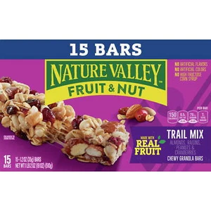 Nature Valley Chewy Fruit and Nut Granola Bars, Trail Mix, 15 Bars, 18 OZ - Picture 1 of 7