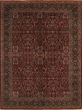 Vibrant Agra Living Room Rug Handmade Tradition Floral Patterns Wool 9x12 ft