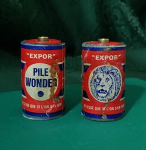 BATTERIE PILE TORCIA 1,5 V CARTONATE WONDER EXPORT 1975 FRANCE S.A. Les Piles - Foto 1 di 9