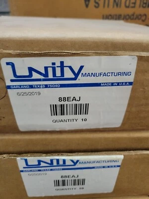 1  BOX OF 10 - UNITY MANUFACTURING RED POWDERCOATED TYPE 1  ELECTRICAL BOX 88EAJ - Image 1 of 4