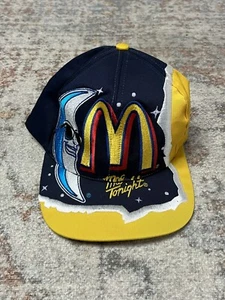 Vintage Nascar McDonalds Mac Tonight Mond Druckknopflasche Mütze NASCAR Billy Elliott SELTEN - Bild 1 von 3