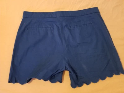 女式 Banana Republic 卡其色短裤 8 蓝色棉质斜纹布弹力 — 第 1/4 张图片