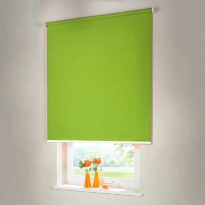 Verdunkelungsrollo Mittelzugrollo Springrollo Rollo - Höhe 120 cm limone - Bild 1 von 3
