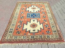 Turkish Rugs, Wool Rug, Red Color Carpet, Handmade Rug, 3X5 Rug, Teppich 42"X59"