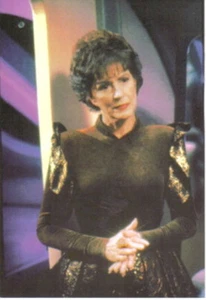 Tarjeta postal brillante Star Trek The Next Generation Lwaxana Troi 4 x 6 1996 NUEVA SIN USAR - Imagen 1 de 1