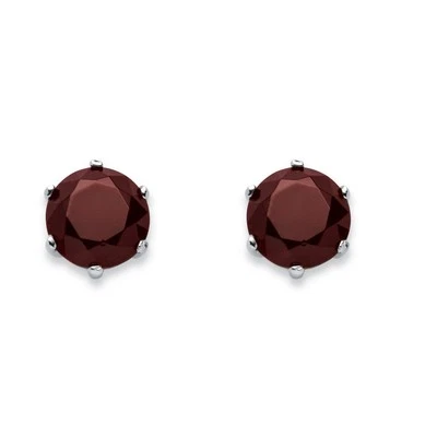 Birthstone .925 Sterling Silver Stud Earrings - Image 1 of 4