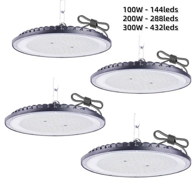 50W-300W UFO LED Hallenbeleuchtung Industrielampe High bay Hallenstrahler IP65 - Bild 1 von 4