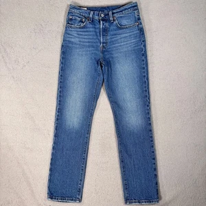 Jeans Levi's Premium 501 Botón Mosca Pierna Recta Para Hombre 28x29 Azul Asiento Desvanecido - Imagen 1 de 15