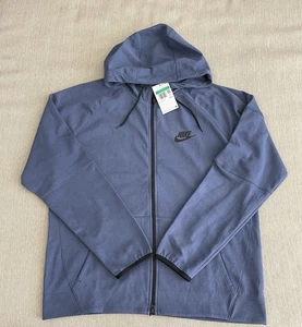 Nike Hoodie Mens XL Blue Full Zip Tech Fleece Lightweight Jacket DD5284-491 - Picture 1 of 5