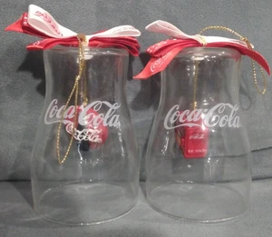 2 different Coca Cola Glass Jingle Bells - Picture 1 of 5