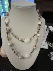SILPADA N2189 "EFFERVESCENE" Sterling Silver 925 Necklace Pearls Quartz ~ EUC! - Picture 1 of 4