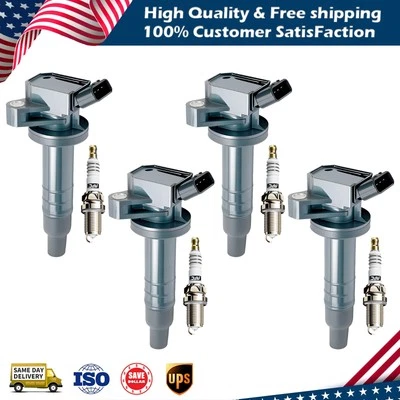 Ignition Coil+Spark Plug Pack for 2000-2008 Toyota Corolla Matrix Celica UF247 - Image 1 of 4