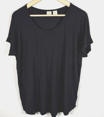 Blusa Top Lucy & Laurel Manga Corta Negra Talla XL Base Cápsula Armario Neutro Foto 1 de 4