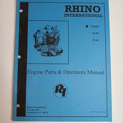 Руководство по техническому обслуживанию владельца оператора каталога деталей двигателя Rhino 5140 & 5144 - Изображение 1 из 4
