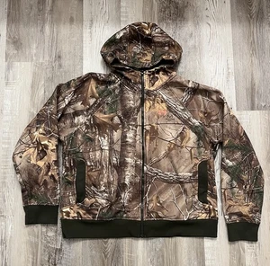 Under Armour Realtree Camoflauge Fleece Lined Sweatshirt Womens XXL Pink Logo - Picture 1 of 8