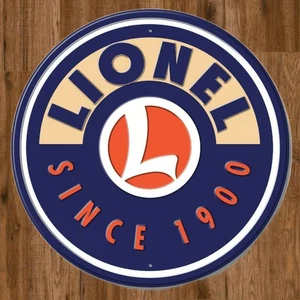 Lionel Since 1900 12" Diameter Embossed Steel Licensed Sign Made In USA - Picture 1 of 2