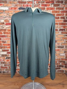 Arc'teryx Veilance Langarm Polo Wollmischung tiefes Wacholdergrün Large neu mit Etikett - Bild 1 von 5