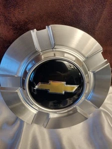 18 Inch Chevy 6 Lug Machined Aluminum Center Hubcaps Wheel Cover - Picture 1 of 4