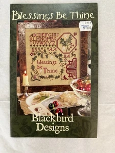 Blackbird Designs Christmas BLESSINGS BE THINE Cross Stitch Sampler Pattern - Picture 1 of 3