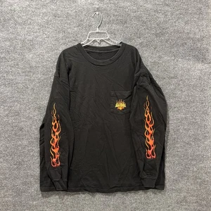 Vintage 00’s Harley Davidson Long Sleeve Black Flame Fire Michigan T-Shirt Y2K  - Bild 1 von 10