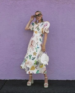 Vestido Midi Alemais Adella Atlantis - Talla AU6 / US2 Excelente Estado - Imagen 1 de 8
