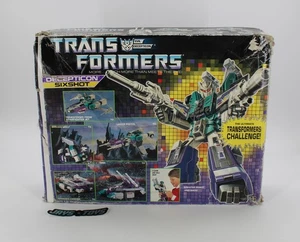 Transformers G1 Sixshot Hasbro 1987 vintage completo di scatola senza istruzioni - Foto 1 di 12