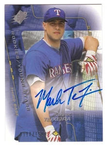 2001 SPx Mark Teixeira Auto RC #207 Rookies Young Stars Autograph #/1500 Rangers - Picture 1 of 2