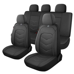 Luxury Faux Leather Seat Covers Full Set,Breathable Seat Covers for Cars,Univ... - Picture 1 of 8