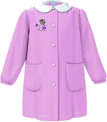 Grembiule asilo da bambina Siggi orsetto rosa - Immagine 1 di 2