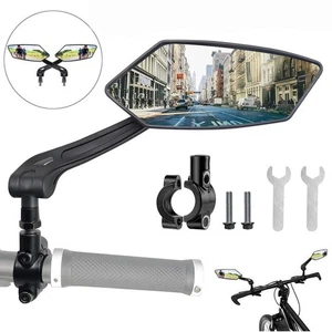 360° Rotatable Motorcycle Rearview Mirror Reflector Bicycle Mirrors - Picture 1 of 12