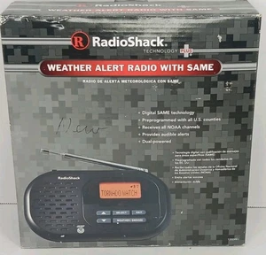 Radio Shack NOAA Weather Alert Radio With SAME & Alarm Clock 1200991 NIB - Picture 1 of 10