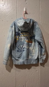 2022 Walt Disney World Stitch Sweatshirt Hoodie Kids Large 10-12 Blue Tie Dye - Picture 1 of 7