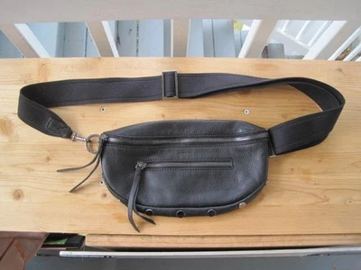 Hammitt Charles Black Leather Crossbody Sling Waist Fanny Bag - Image 1 of 4